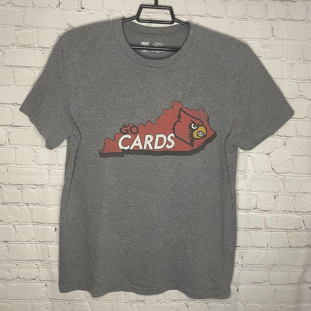 Louisville Cardinals Go Cards TShirt Mens M Gray University T